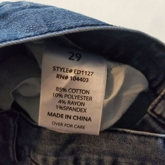 EVIDNT Los Angeles Denim Frayed Hem Capris Size 29 - Picture 7 of 7